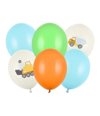 Strong Balloons Ballonnen Bouwvoertuigen | Construction Party | 6 stuks