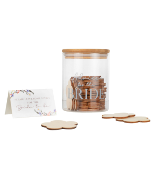 Ginger Ray Herinneringenpot bride 30 houten bordjes Feestdeco