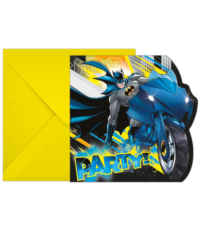 Uitnodingskaart batman | 6 stuks
