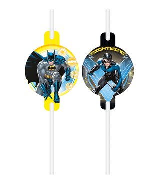 Globos Papieren rietjes batman | 4 stuks