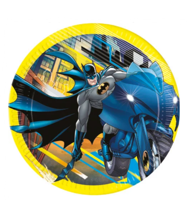 Globos Papieren borden batman | 23 cm | 8 stuks