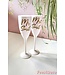 Champagneglazen wit met namen van het bruidspaar | 2 stuks