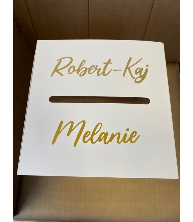 Enveloppendoos CARDS | Wit & Goud
