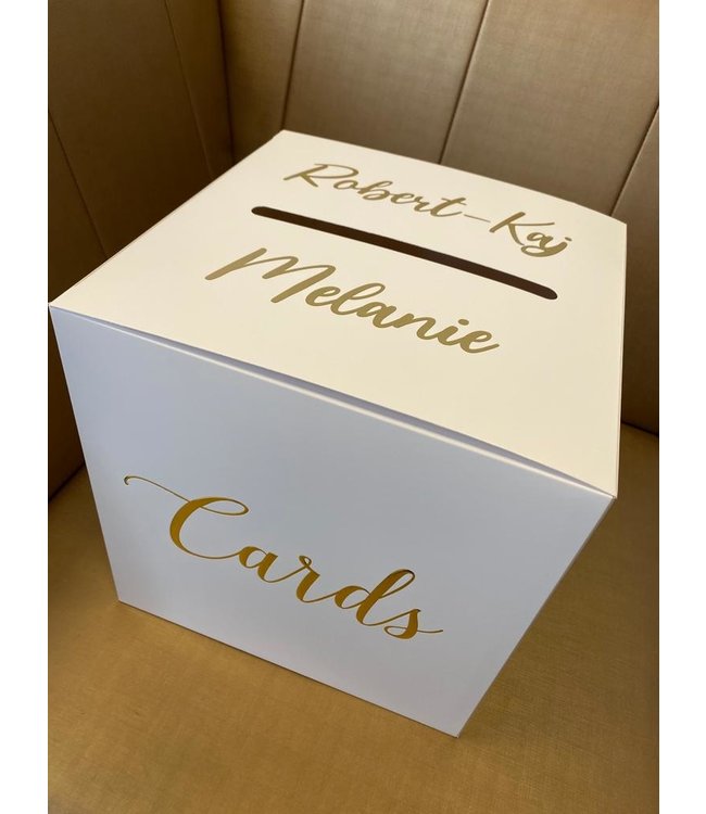 Enveloppendoos CARDS | Wit & Goud