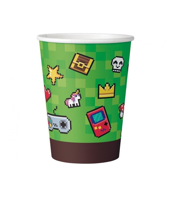 Papieren bekers Game on | 200mL | 6 stuks