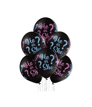 OUTLET Ballonnen "He or She" | 6 stuks