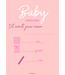 Baby voorspelkaarten roze | 10 stuks
