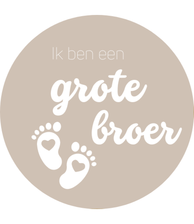 Feestdeco stickers Stickers Ik ben een grote broer | Nude | 20 stuks