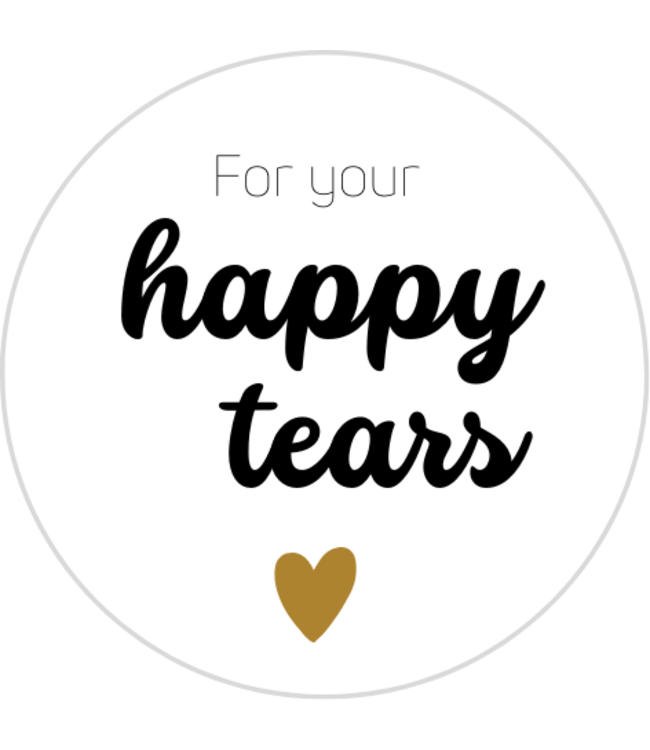 Stickers Happy Tears | Goud | Zakje 20 stuks