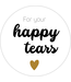 Feestdeco stickers Stickers Happy Tears | Goud | Zakje 20 stuks