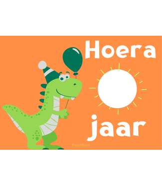 Feestdeco kaarten Deurbord Dinosaurus | 30 x 42cm