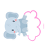 OUTLET Deurbord geboorte | Olifant roze | 42 x 30cm