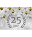 Feestdeco kaarten Deurbord  25 jaar zilver | 42 x 30 cm