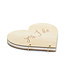 PartyDeco Houten gastenboek Hart | 26x25cm | 40 pagina's