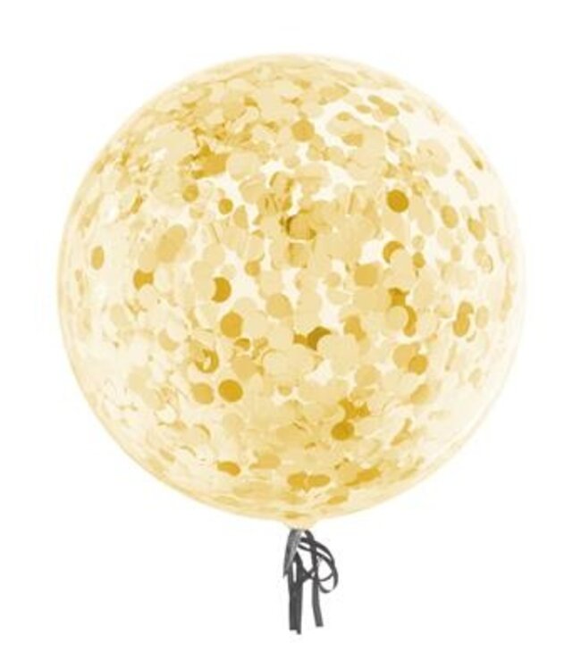 Confetti Bubbel Ballon | Goud | 45cm