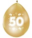 Globos Ballonnen 50 jaar | 8 stuks | Metallic Goud