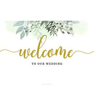 Feestdeco Wedding Stationary Welkomsbord Welcome to our wedding | Bohemian | 42 x 30cm