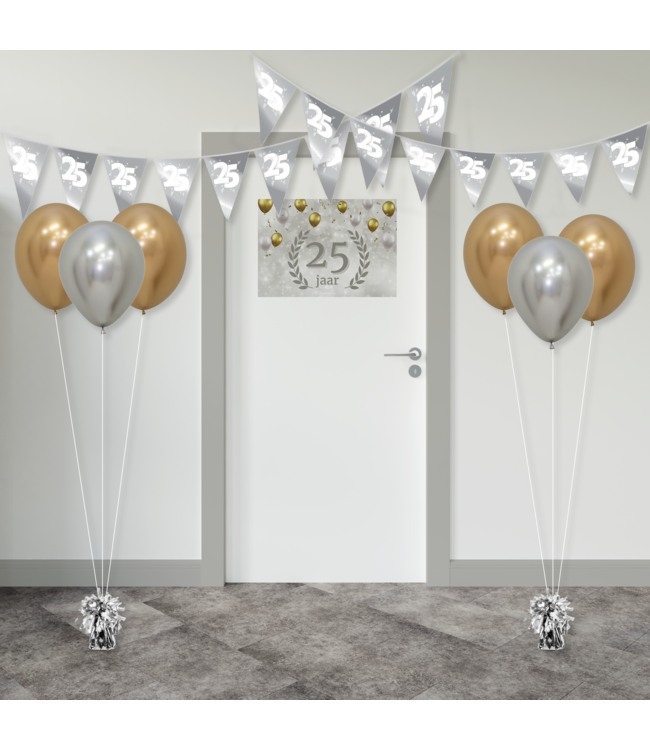 Deurbord  25 jaar zilver | 42 x 30 cm