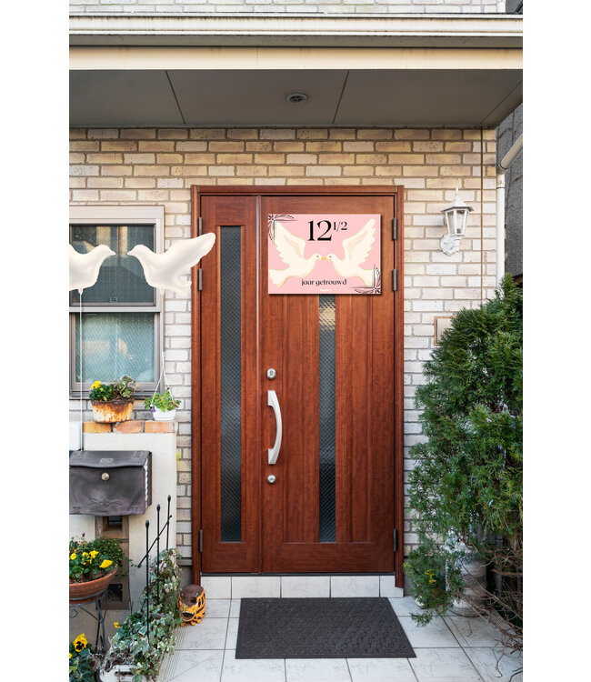 Deurbord 12,5 duiven | 30 x 42cm