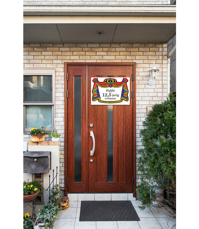 Kroonbord Hulde aan het 12,5 jarig echtpaar | 30 x 42cm