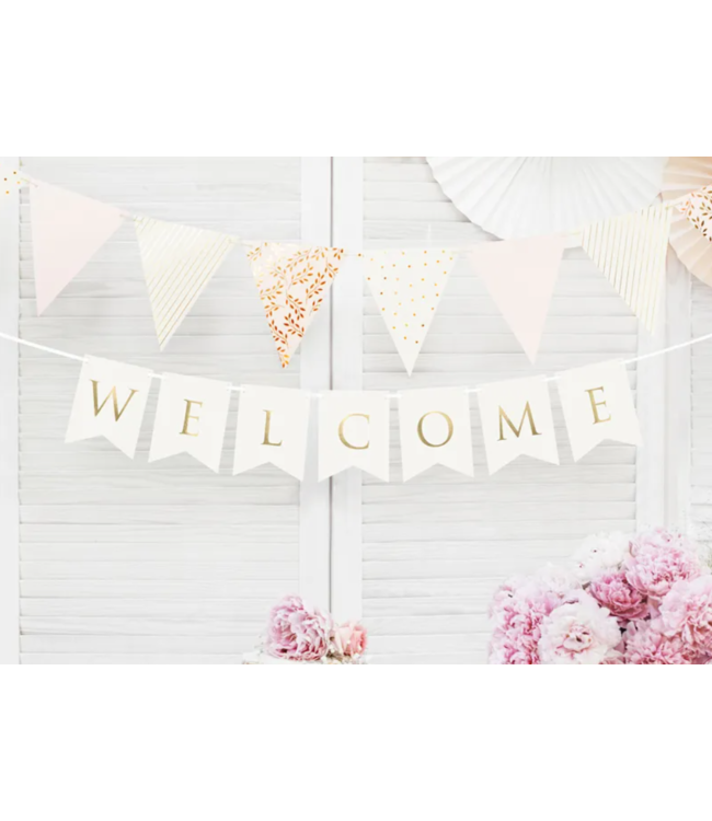 Slinger Welcome | Goud | 15 x 95 cm