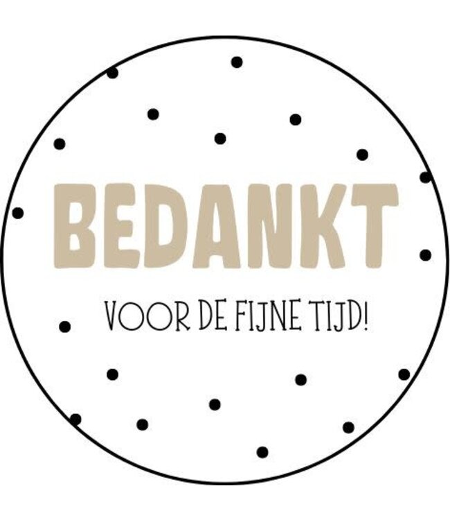 Feestdeco stickers Stickers | Bedankt voor de fijne tijd! | zakje 20 stuks