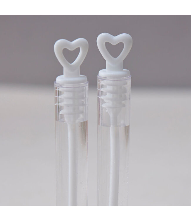 Bellenblaas Hartjes Wit | 24 stuks