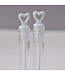 OUTLET Bellenblaas Hartjes Wit | 24 stuks
