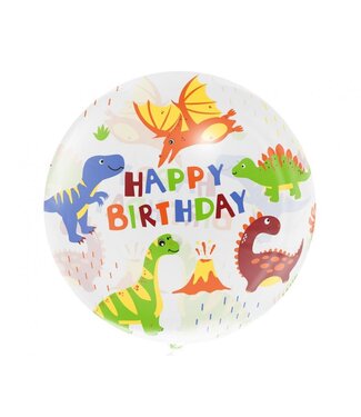 GoDan OUTLET Aquaballon Dinosaurus Happy Birthday | Transparant | ~50cm