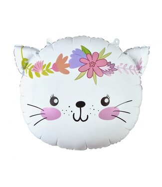 GoDan Folieballon Kat Bloem | 44x35 cm