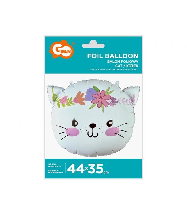 Folieballon Poes Bloem | 44x35 cm