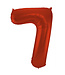 Cijferballon 7 | Rood Metallic Mat | 86cm