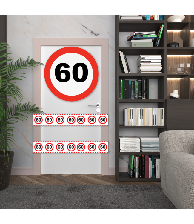 Deurbord XL 60 jaar | 50 cm