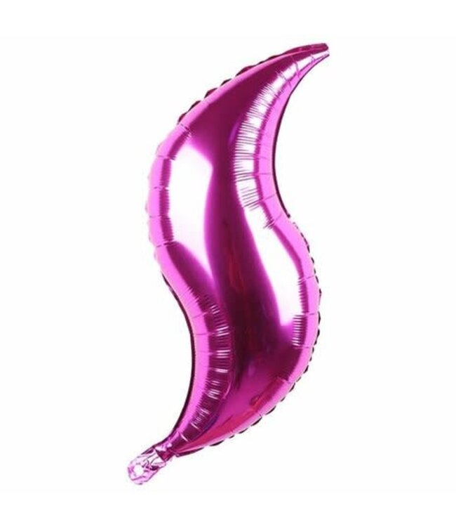 Feestdeco Folieballon curves fuchsia roze | 24" = 60cm