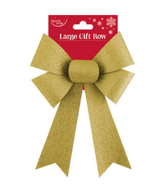 Gouden Glitter Strik XL | 23 X 33 cm