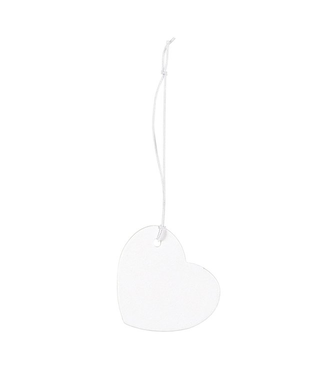 KP OUTLET Hartjes label wit - 50 stuks