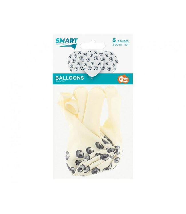 Ballonnen Voetbal | 30 cm | 5 stuks