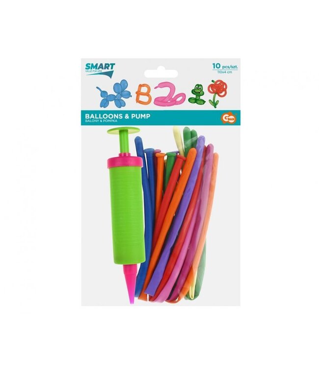 Modelleerballonnen set | 10 stuks & pompje