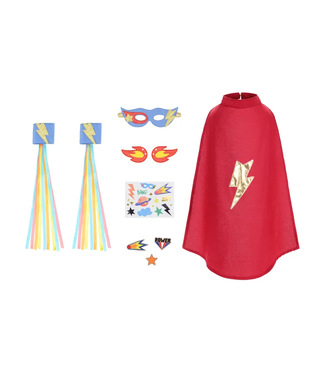 PartyDeco Superheld kostuum in koffer | 7-delig