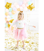 Prinsessen cape | Lichtroze met gouden sterren | 3-7 jaar