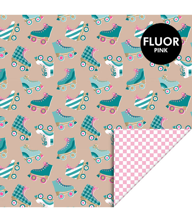 Cadeaupapier Rolschaatsen Nude | 70 x 300 cm