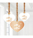 Bruiloft Rosé Goud Hangdecoratie - 3 stuks