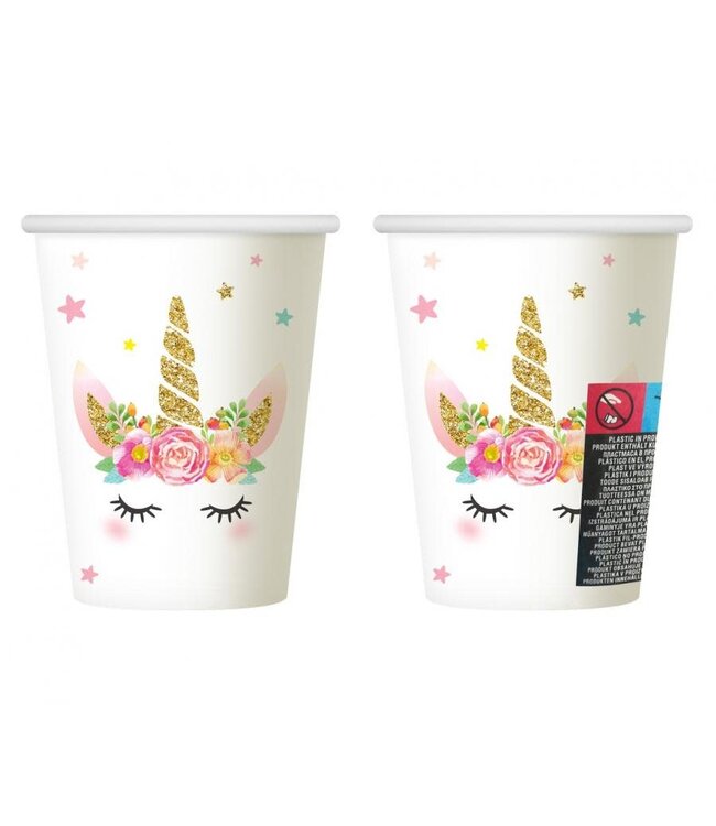 Unicorn bekers | 6 stuks