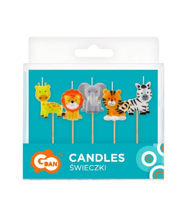 Kaarsjesset dieren | 5 stuks