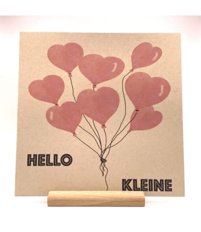 Aardkaart Aardkaart | 'Hello kleine' Ballonnen roze