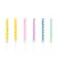PartyDeco Kaarsjes Twisted | Pastel kleuren | 8.5cm