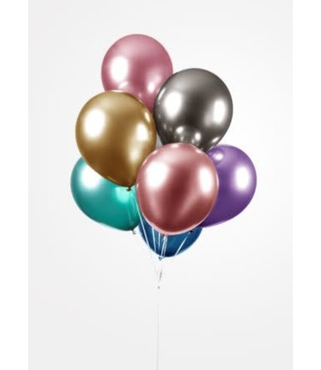 Chrome ballonnen mix | 10 stuks
