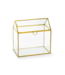 OUTLET Glazen kaarthouder goud | 13x21x21cm