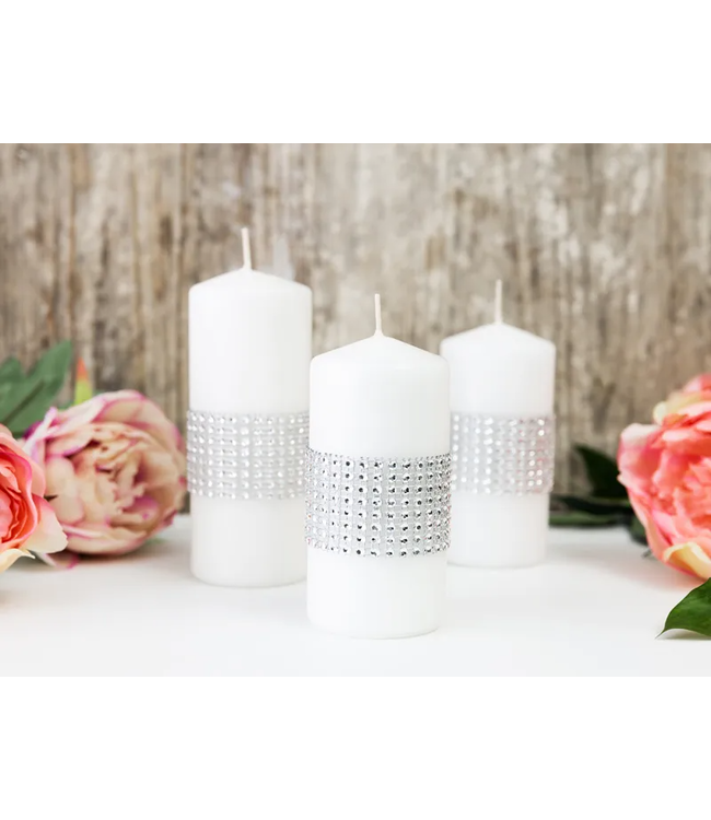 Strass op rol | Zilver | 4 x 900 cm