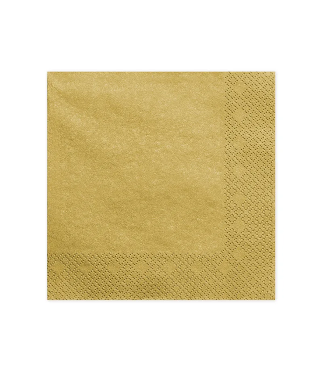 Servetten goud XL | 40 x 40 cm | 20 stuks